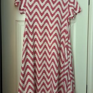 LuLaRoe Pink and White Jessie XS